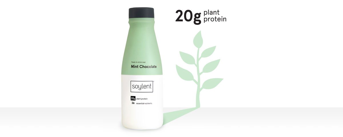 Mint chocolate Soylent with 20g of protein